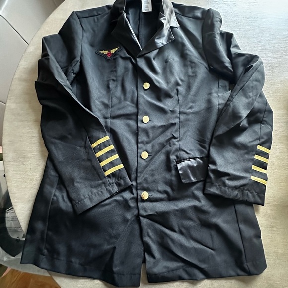 Dreamgirl Men's medium Black Captain Costume Jacket Hugh Jorgan - Picture 4 of 7